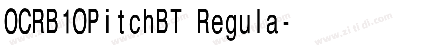 OCRB1OPitchBT Regula字体转换